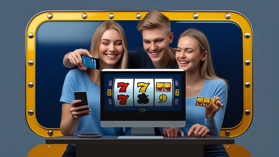 Spelare från Sverige på ett onlinekasino med en onlineslot på mobil och på dator